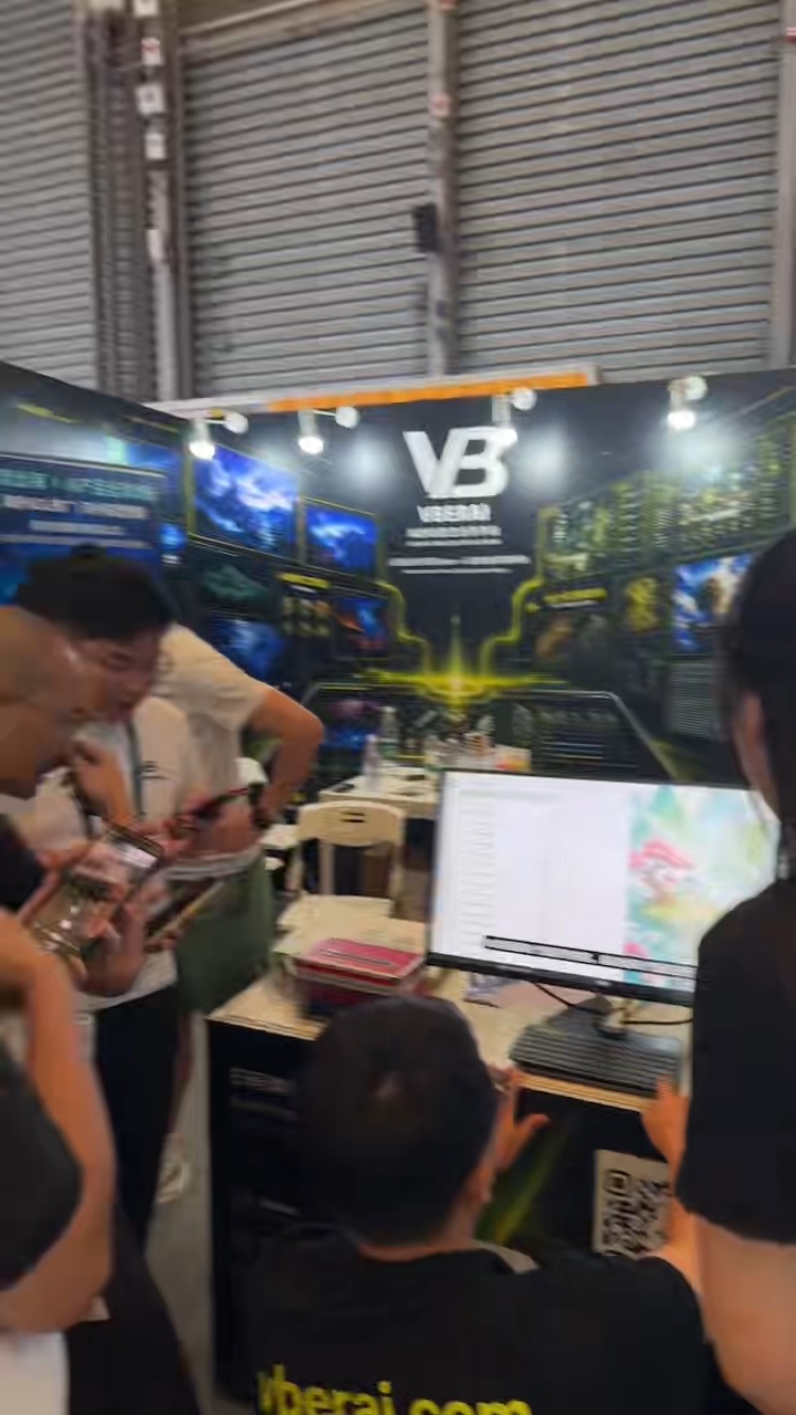 Visitors and conversations at the booth