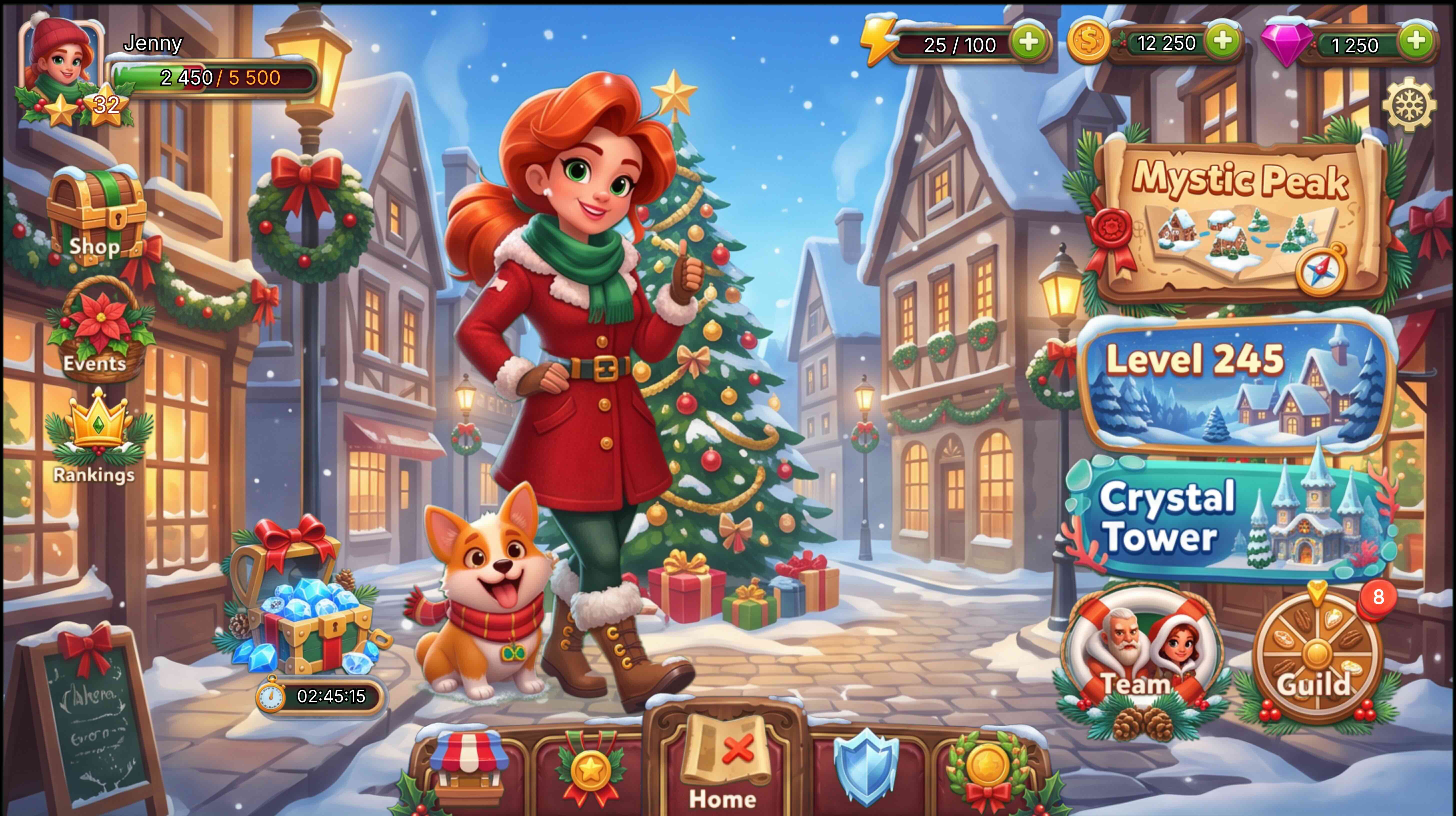 Christmas cartoon game home (after reskin)